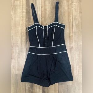 Armani Exchange Black and White Women's Romper